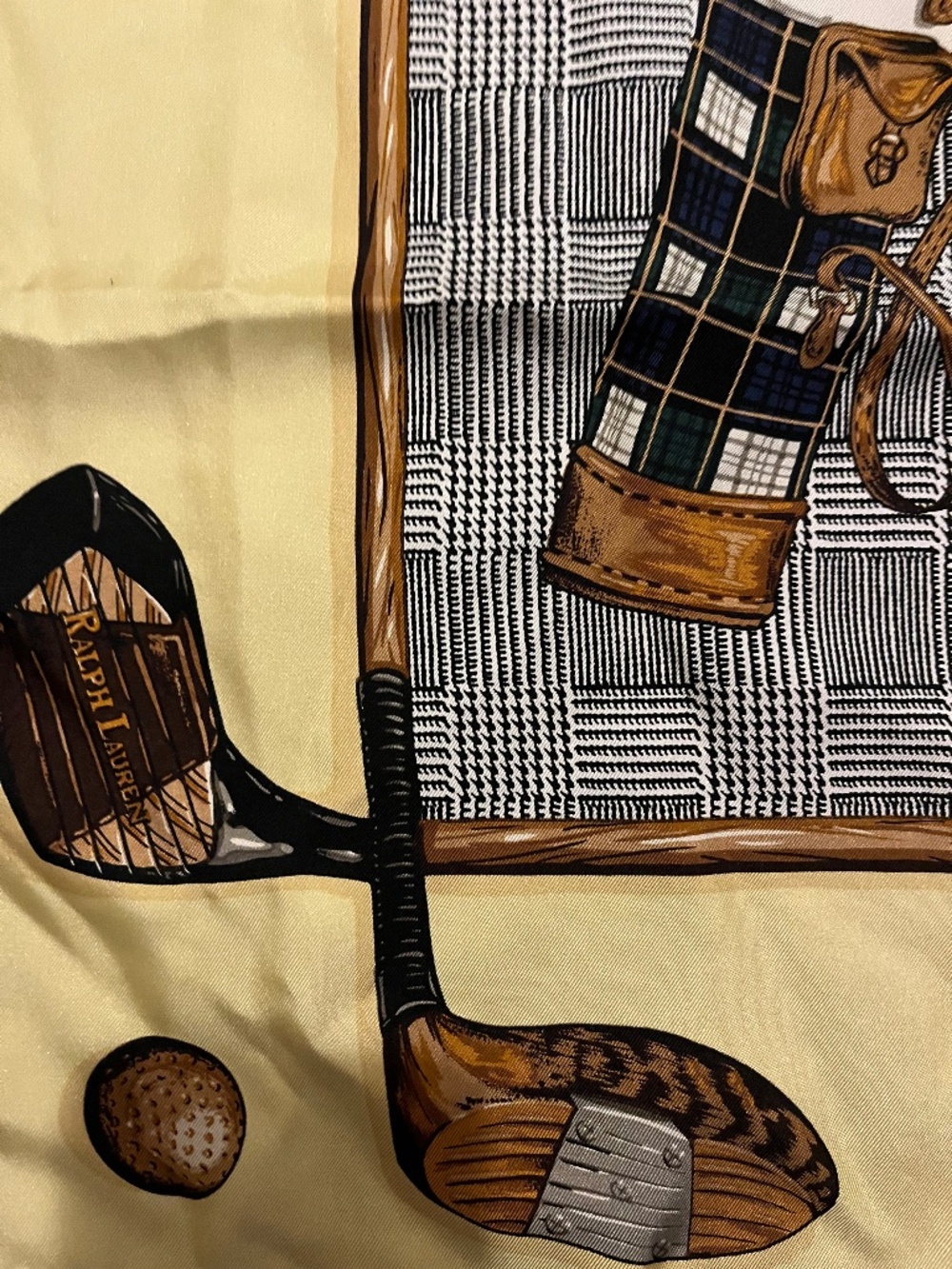 Ralph Lauren Vintage Silk Scarf - Golf
